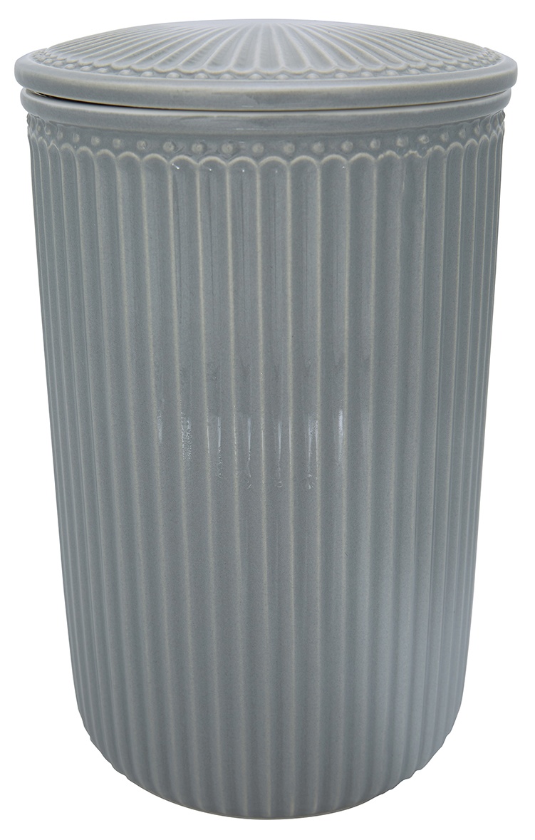 GreenGate Porcelánová kuchyňská dóza Alice Stone Grey