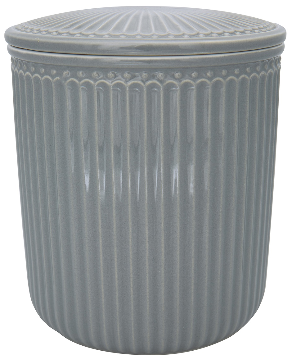 GreenGate Porcelánová kuchyňská dóza Alice Stone Grey