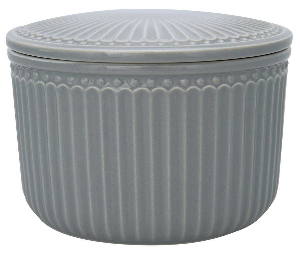 GreenGate Porcelánová kuchyňská dóza Alice Stone Grey