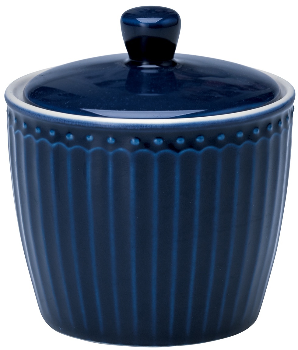 GreenGate Porcelánová cukřenka Alice Dark Blue