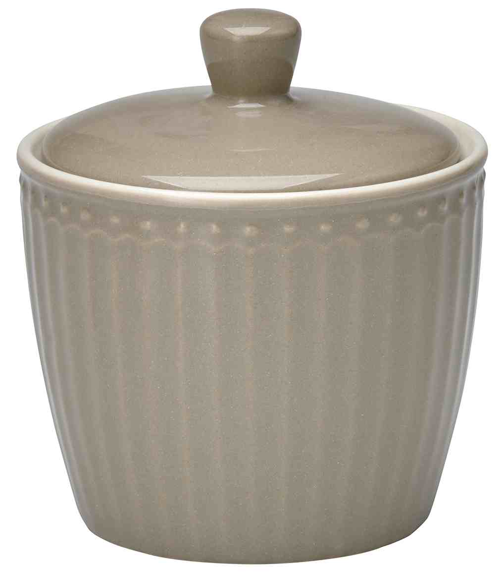 GreenGate Porcelánová cukřenka Alice Warm Grey