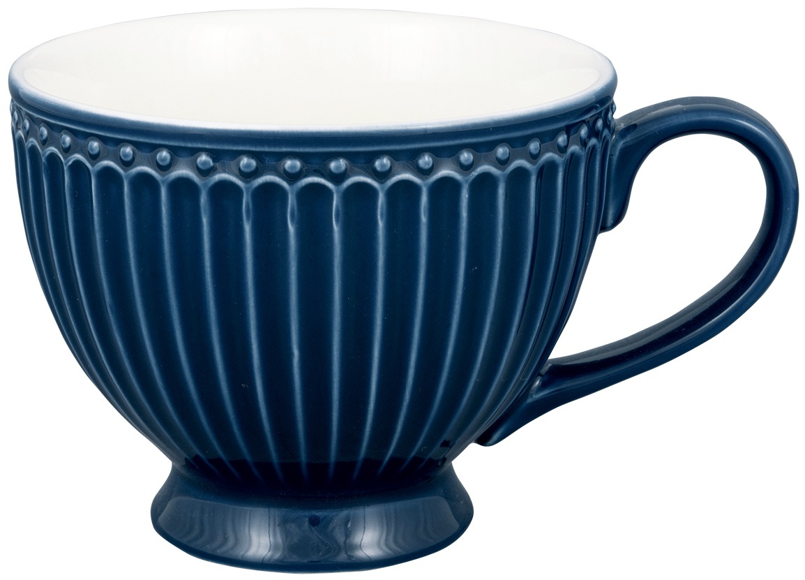 GreenGate Porcelánový hrnek na čaj Alice Dark Blue