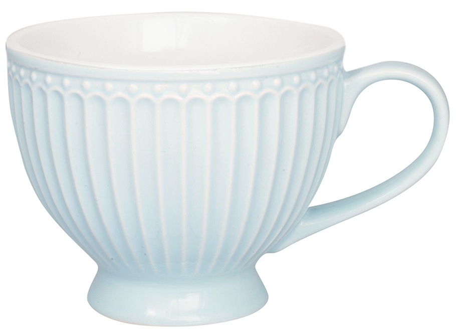 GreenGate Porcelánový hrnek na čaj Alice Pale Blue