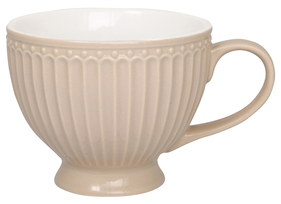 GreenGate Porcelánový hrnek na čaj Alice Creamy Fudge