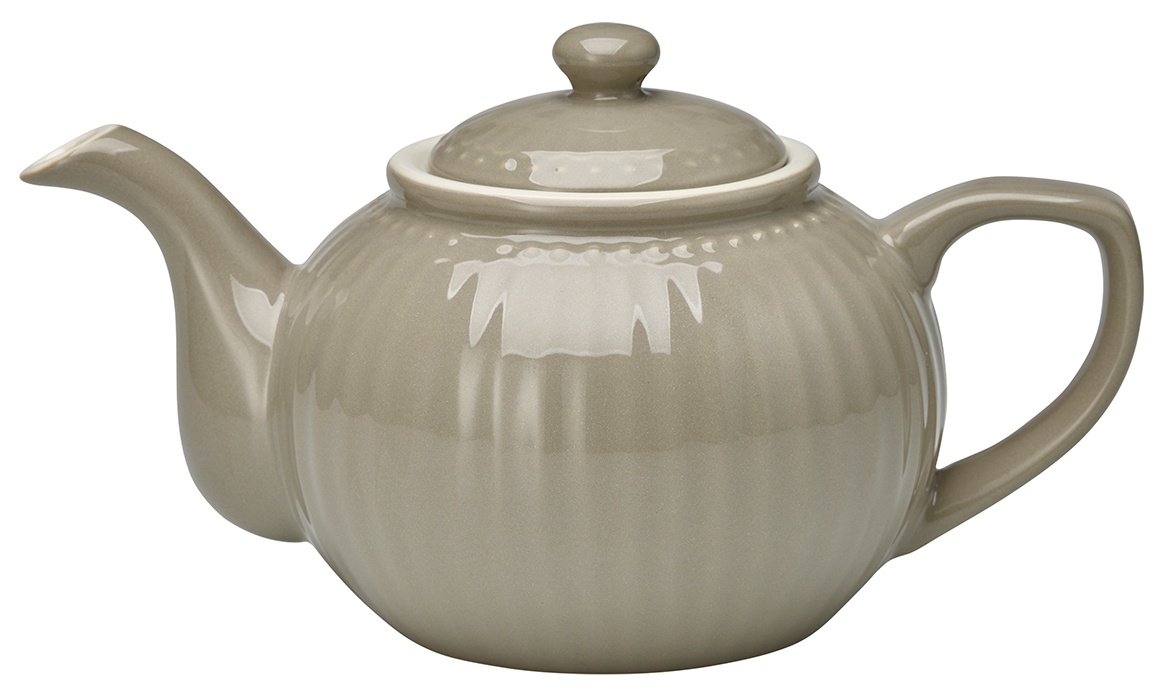 GreenGate Porcelánová konev Alice Warm Grey