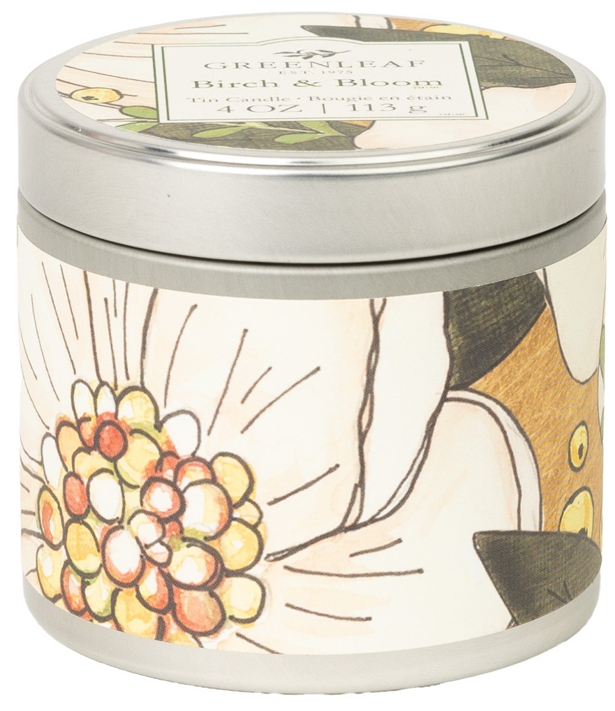 Greenleaf Vonná svíčka v plechové dóze Birch & Bloom
