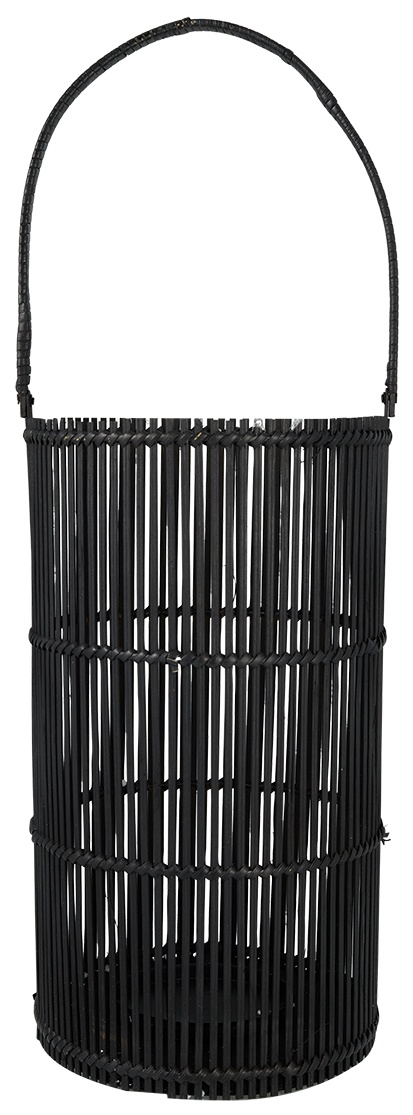 GreenGate Proutěná lucerna černá velká