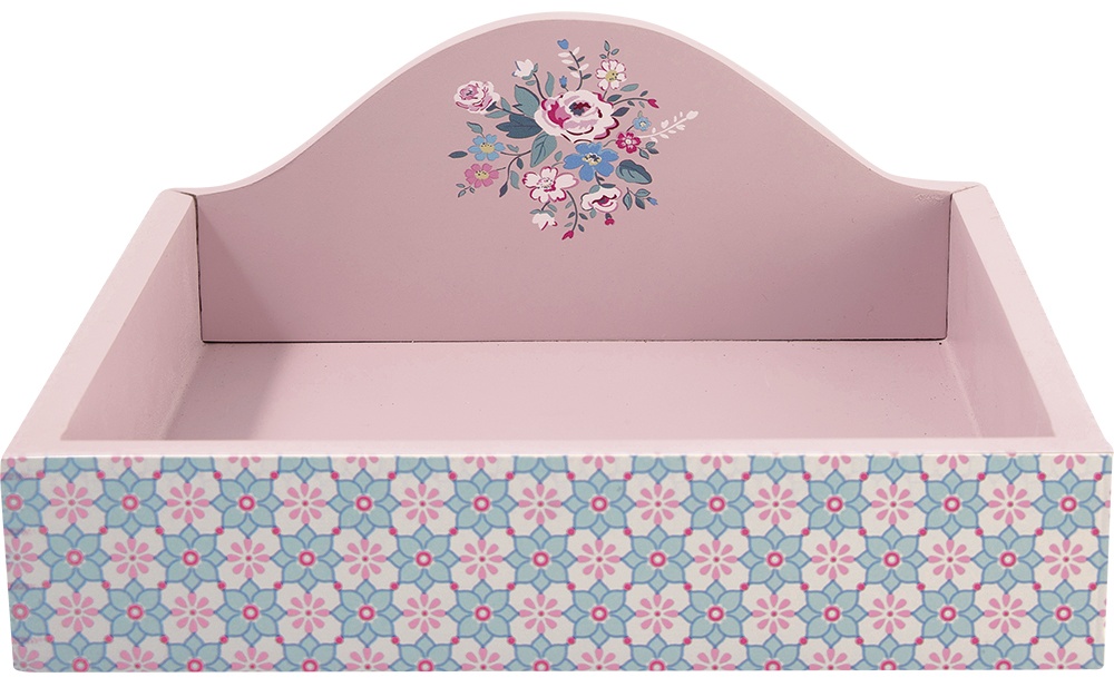 GreenGate Dřevěný stojánek na ubrousky Gwen Mint