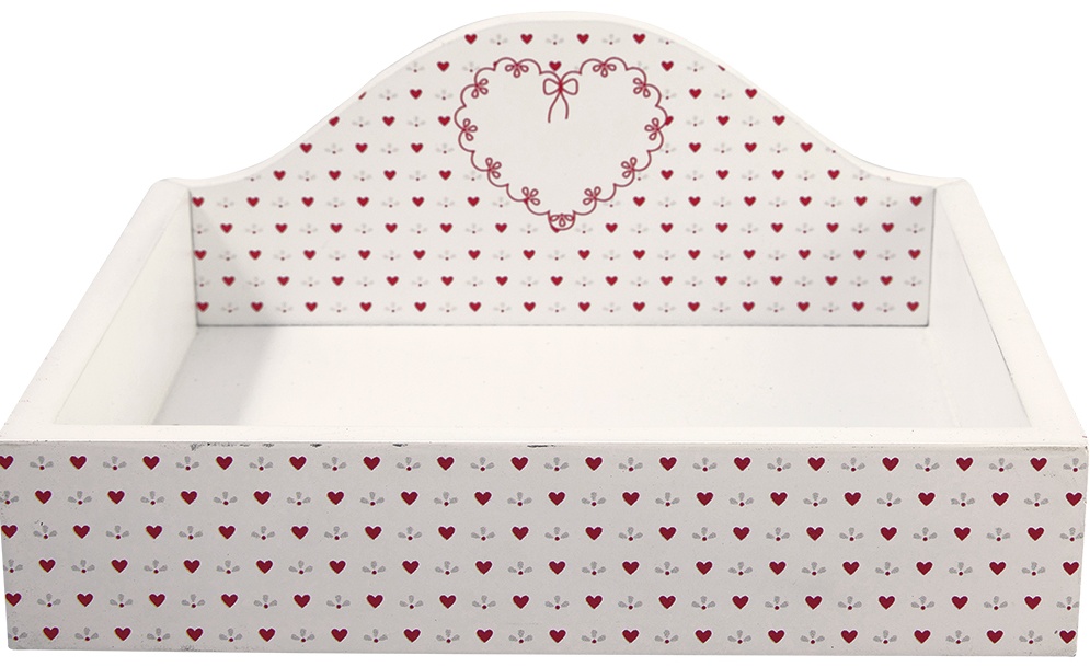 GreenGate Dřevěný stojánek na ubrousky Layla Petit White