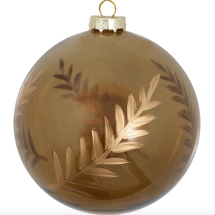 GreenGate Vánoční ozdoba Mozy Brown Gold Large