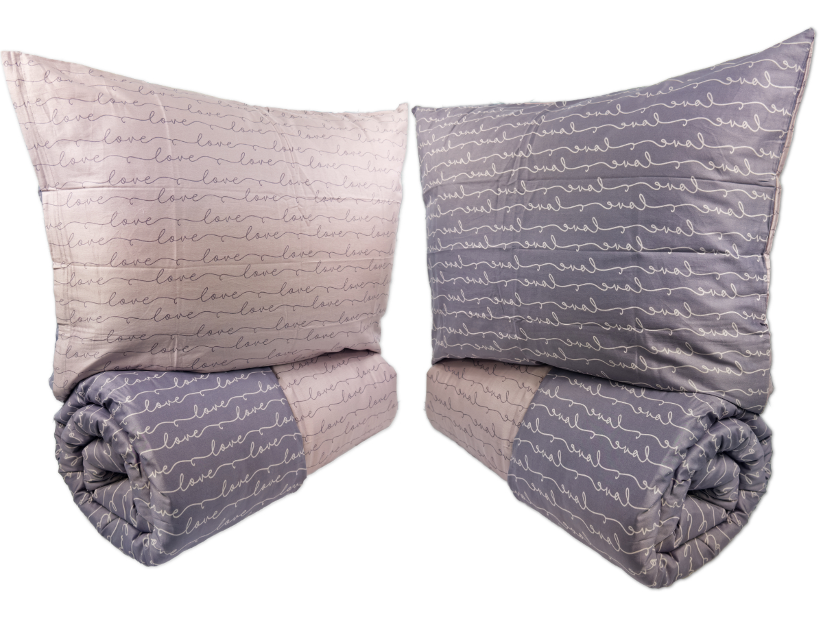 Francouzské povlečení Satén 220x220, 70x90cm Love