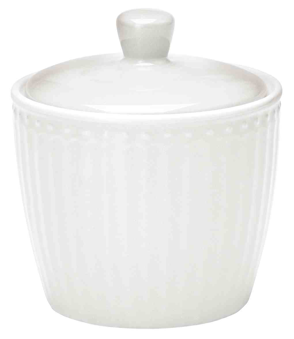 GreenGate Porcelánová cukřenka Alice White