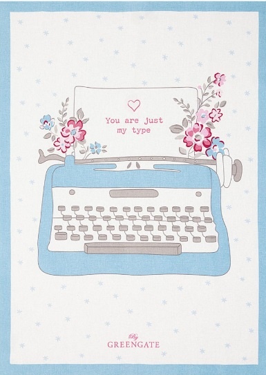 GreenGate Kuchyňská utěrka Piece Printed Elba White