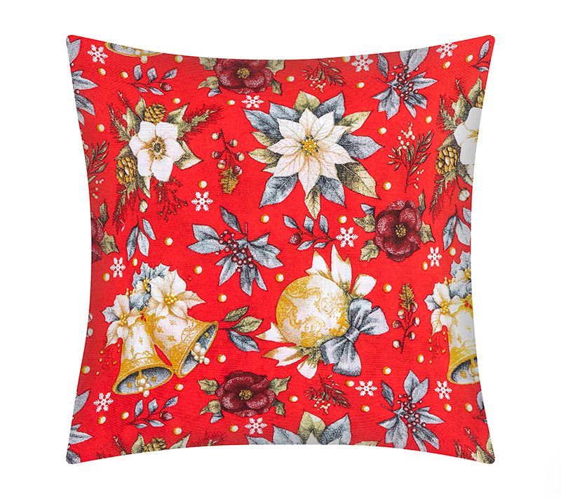 Vánoční povlak na polštářek 40x40 cm hvězda červená