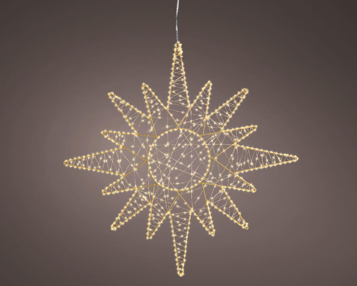 Kaeming Micro LED STAR, 69,5 cm, zlatá, KSD