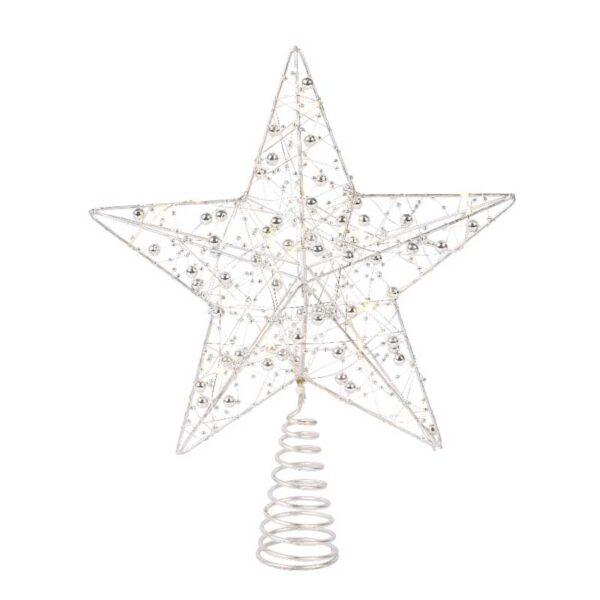 Kaeming LED špička na stromeček, 27 cm, stříbrná, KSD