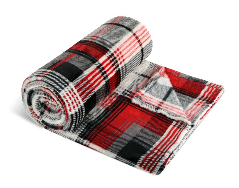 Deka Kemping 150x200 cm kostka červená