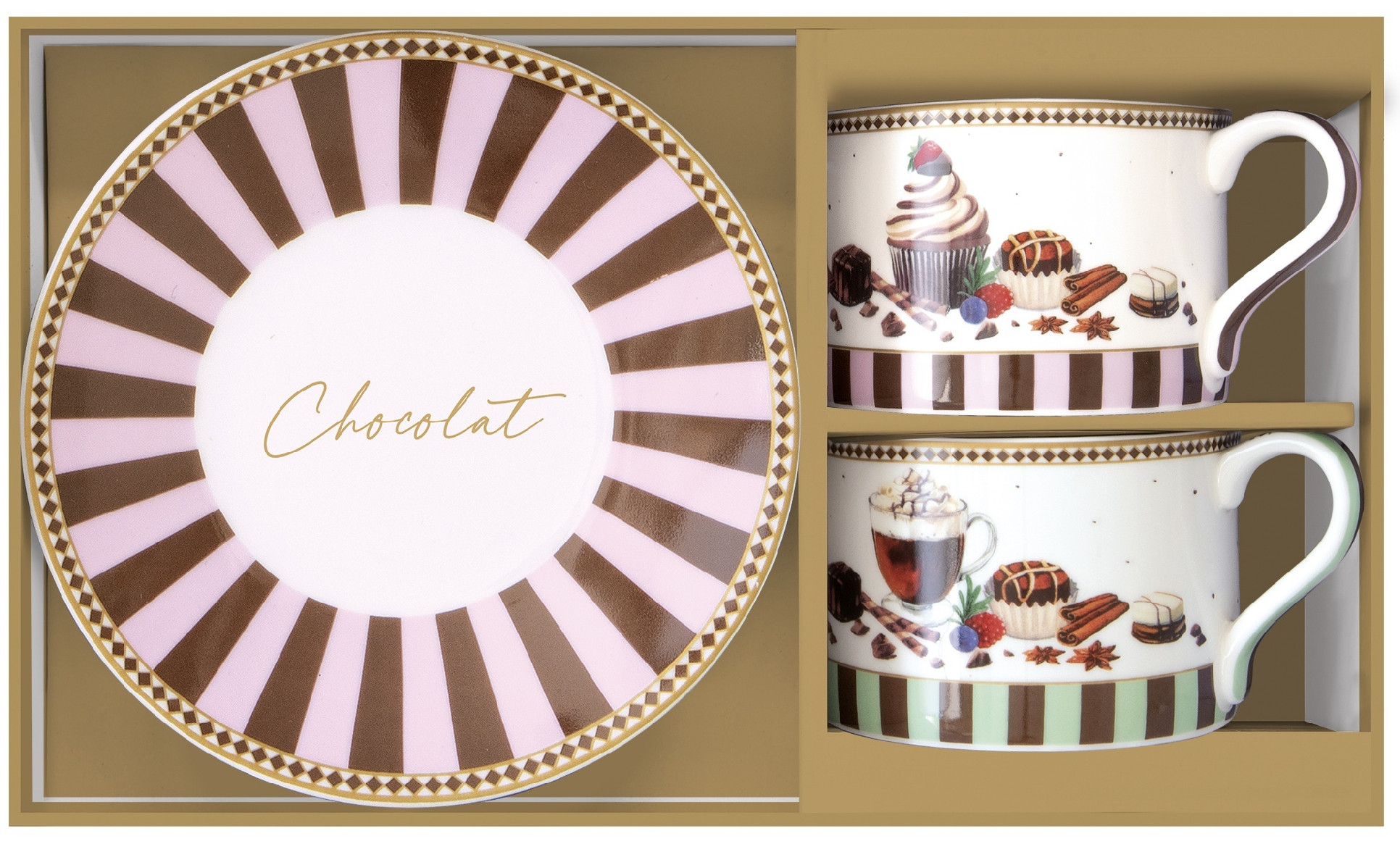 Easy Life Porcelánové šálky a podšálky Sweet Moments