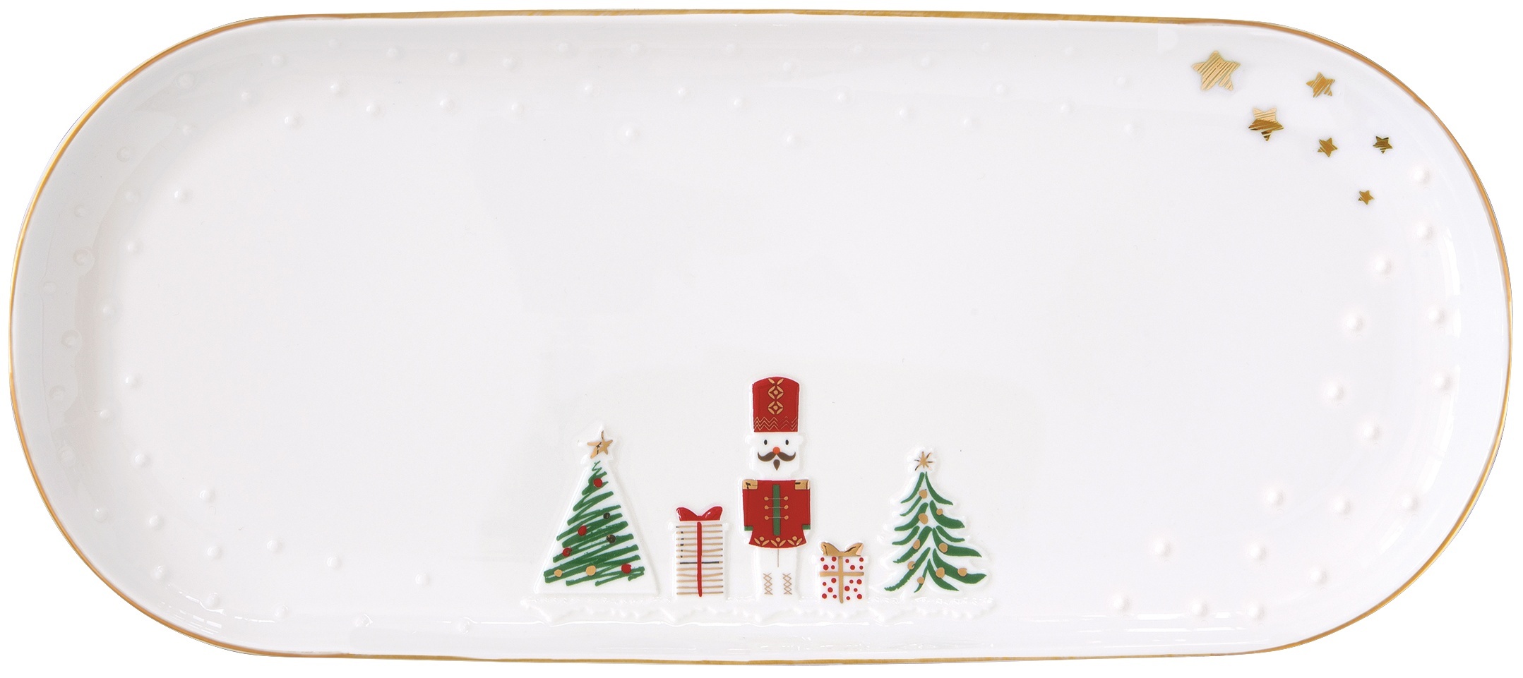 Easy Life Porcelánový servírovací talíř Let It Snow