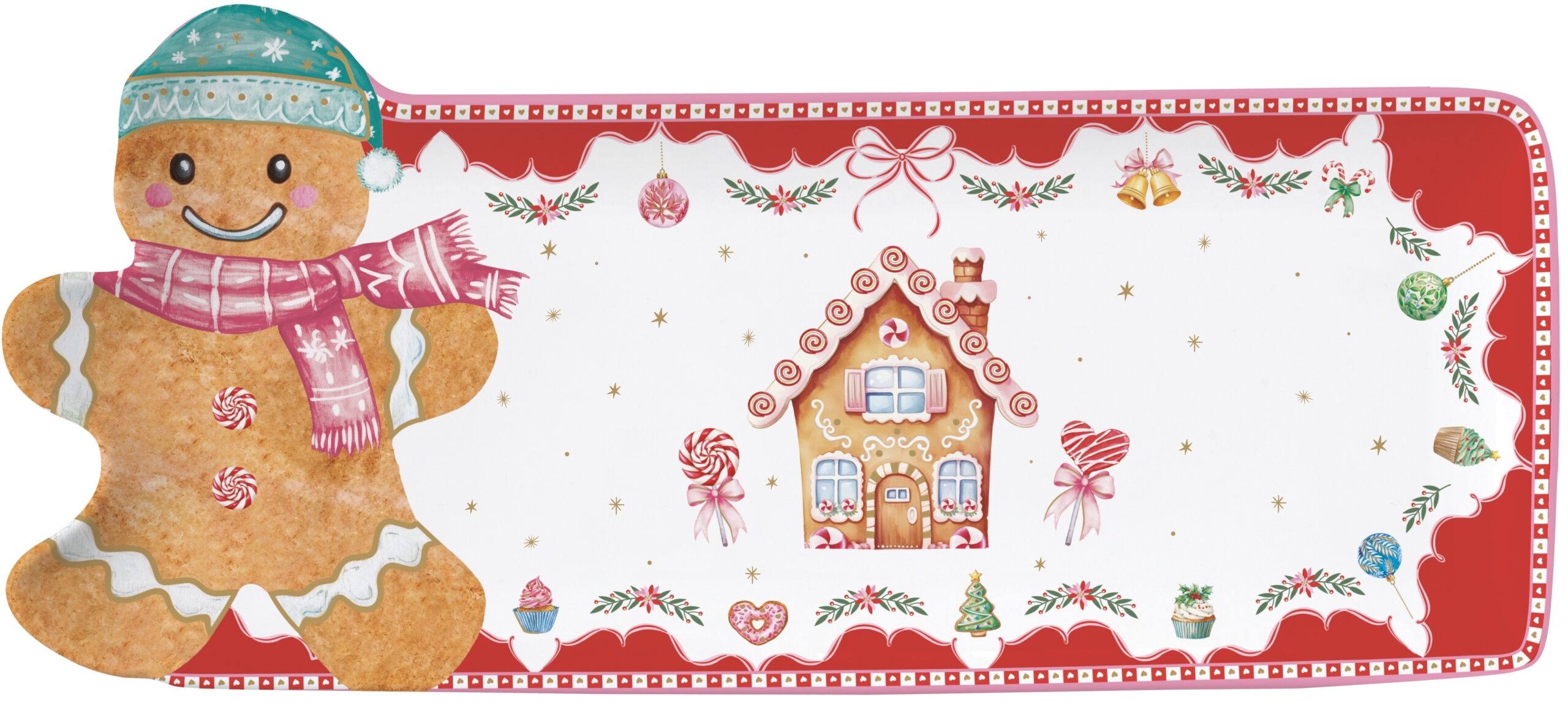 Easy Life Porcelánový servírovací tác Sweet Christmas