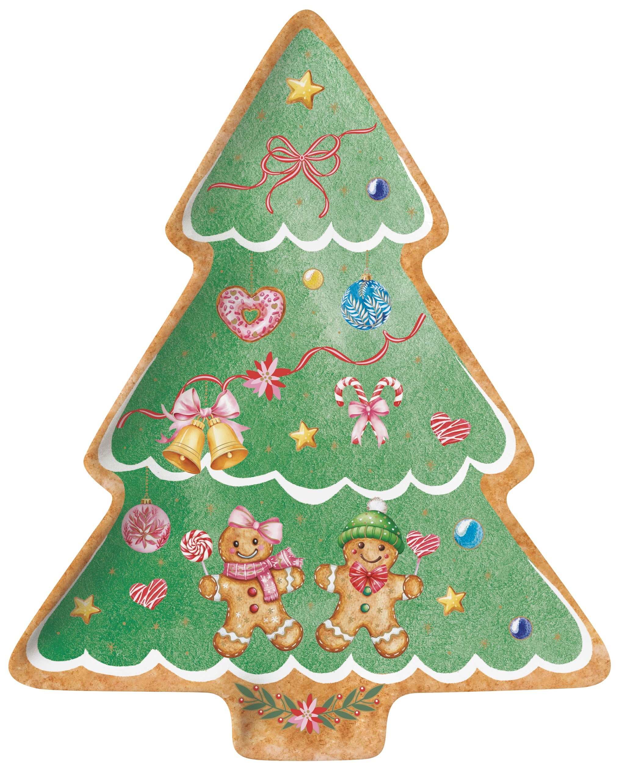 Easy Life Porcelánový servírovací tác Sweet Christmas