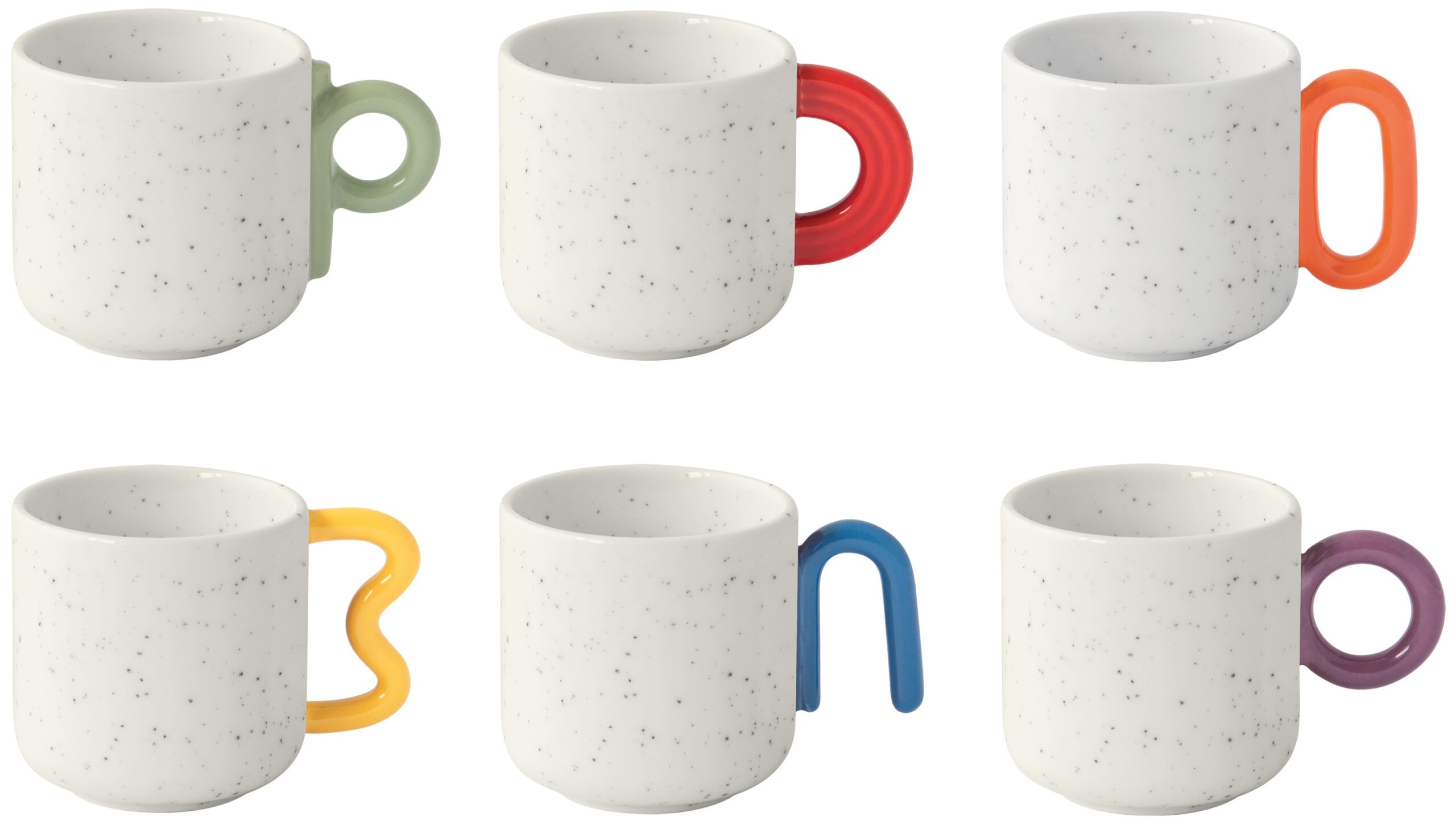 Easy Life Sada šesti porcelánových hrnků Creative Coloured