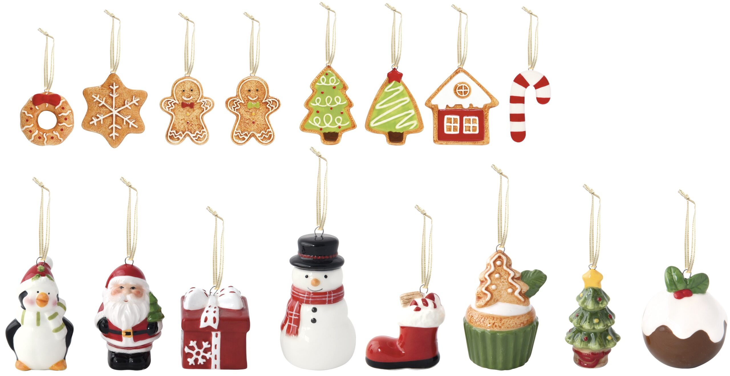 Easy Life Sada keramických vánočních ozdob Christmas Decorations