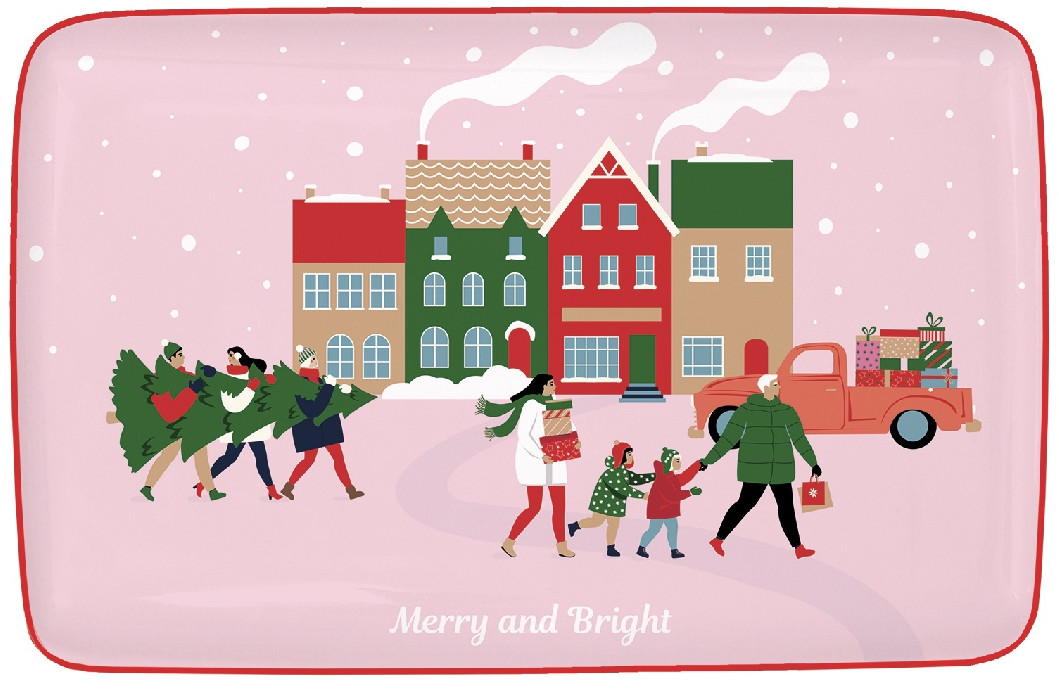 Easy Life Porcelánový servírovací tác Christmas Twist