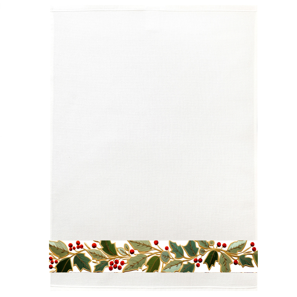 Framsohn Vánoční utěrka lístky bílá