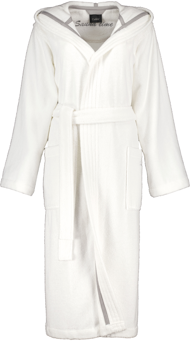 Dámský župan s kapucí Sauna Time 832 – bílý, CAWÖ Velikost: M