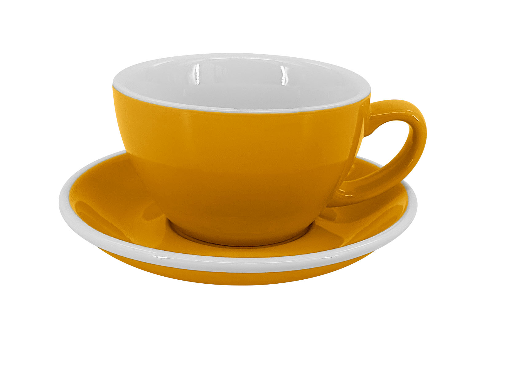 by inspire Latte šálek s podšálkem Roma, 250 ml, žlutý