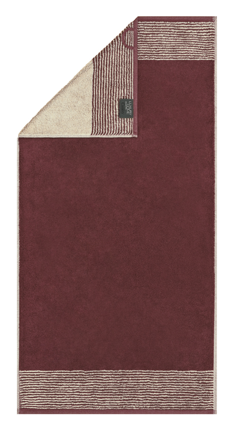 Ručník Luxury Home Two-Tone 590 – bordó, různé velikosti, CAWÖ Velikost: 80x150 cm