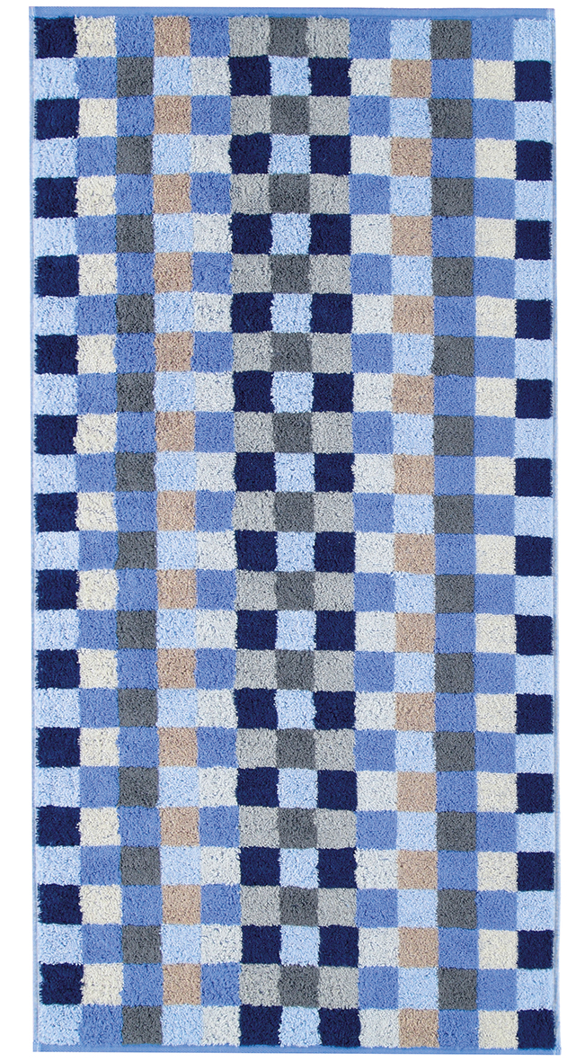 Ručník Unique Karo 942 – safírová, různé velikosti, CAWÖ Velikost: 30x50 cm