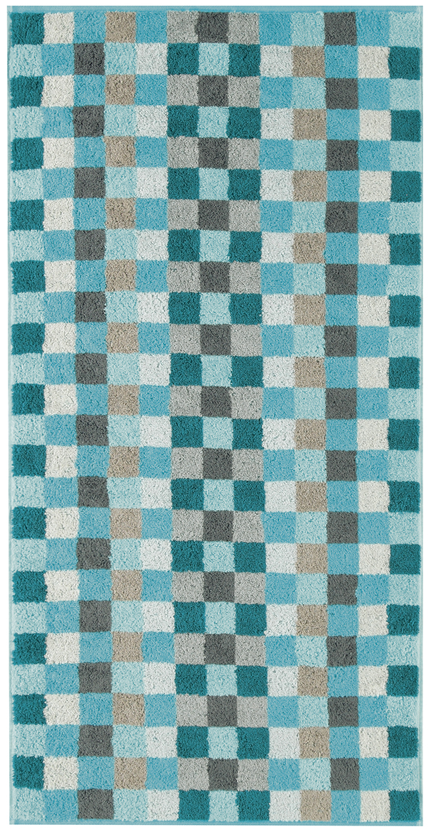 Ručník Unique Karo 942 – tyrkysová, různé velikosti, CAWÖ Velikost: 16x22 cm