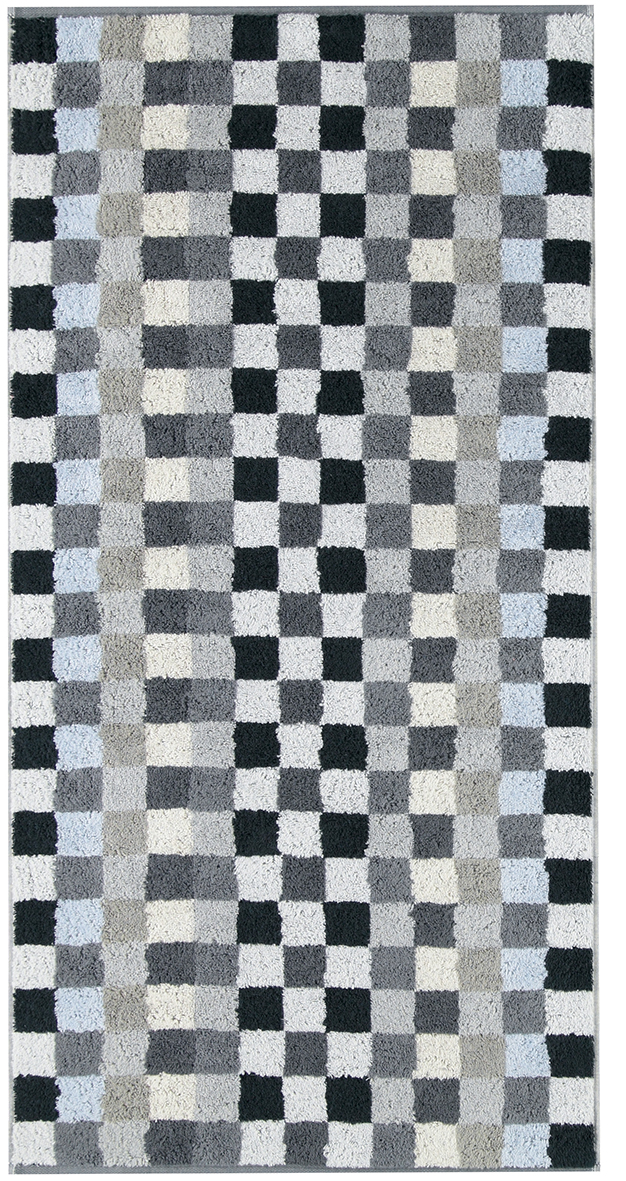 Ručník Unique Karo 942 – antracitová, různé velikosti, CAWÖ Velikost: 70 x 140 cm