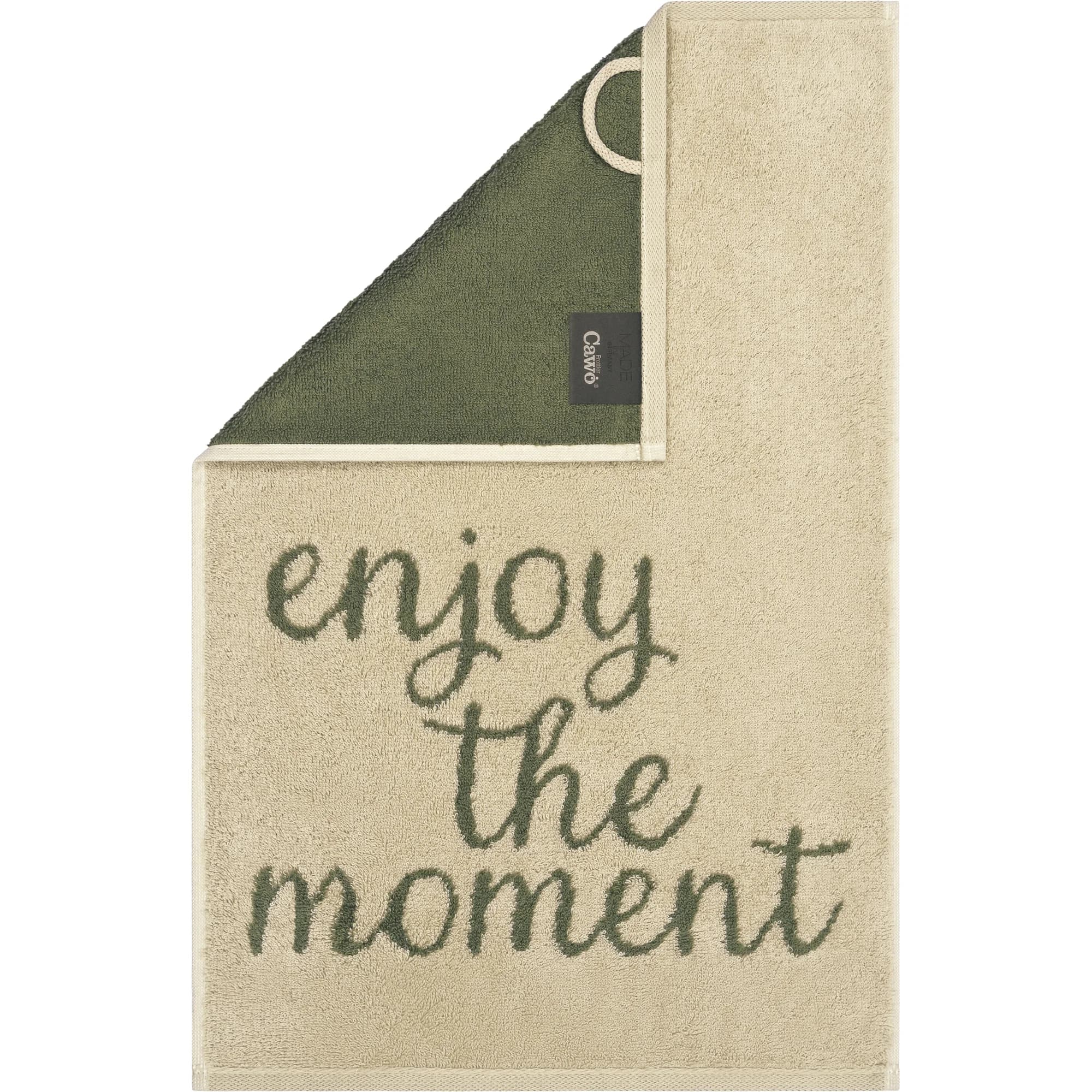 CAWÖ Ručník pro hosty Postcard Towels – enjoy the moment, 30 × 50 cm