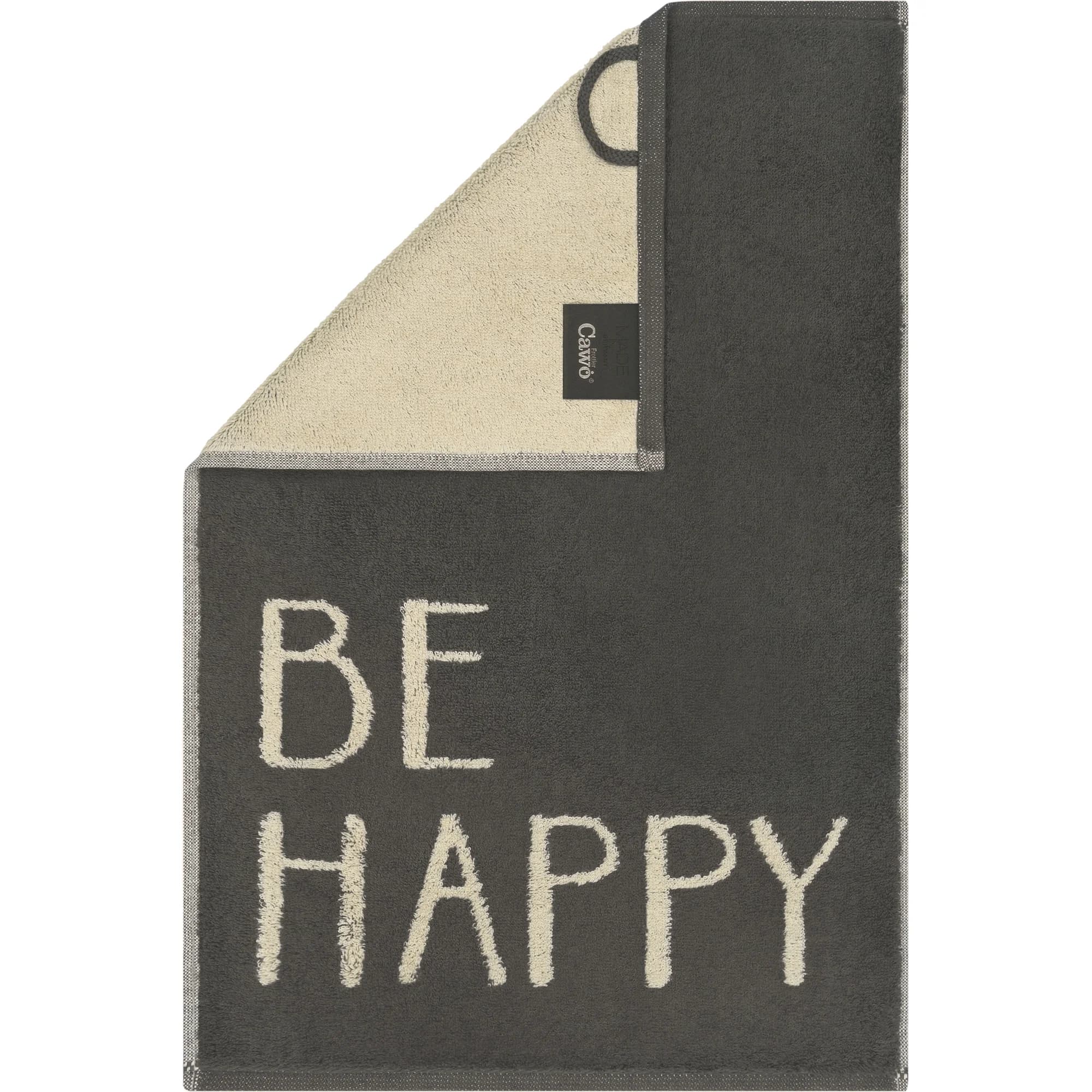 CAWÖ Ručník pro hosty Postcard Towels – BE HAPPY, 30 × 50 cm