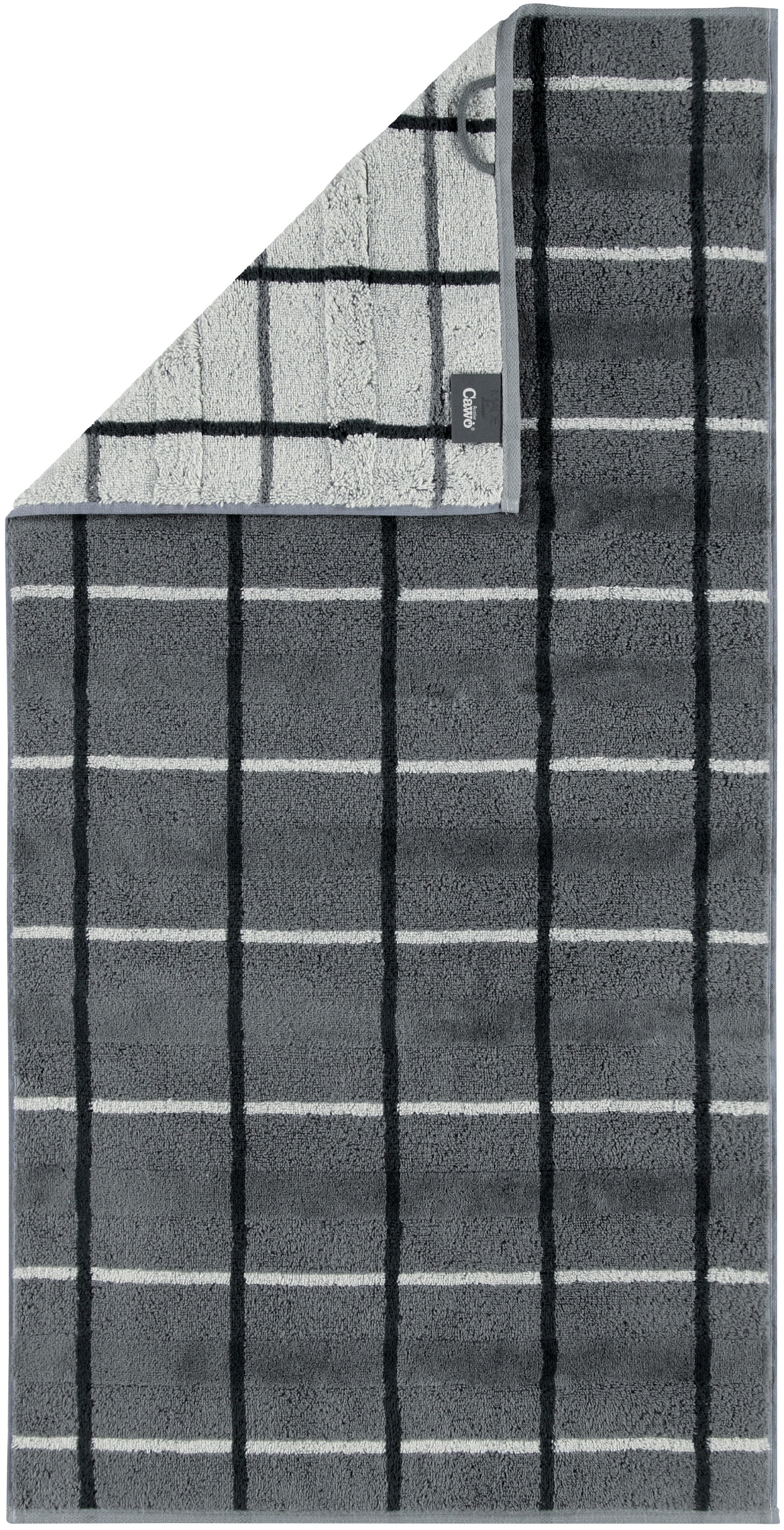 CAWÖ Noblesse Square Karo 1079 Ručník různé velikosti antracit Velikost: 16x22 cm