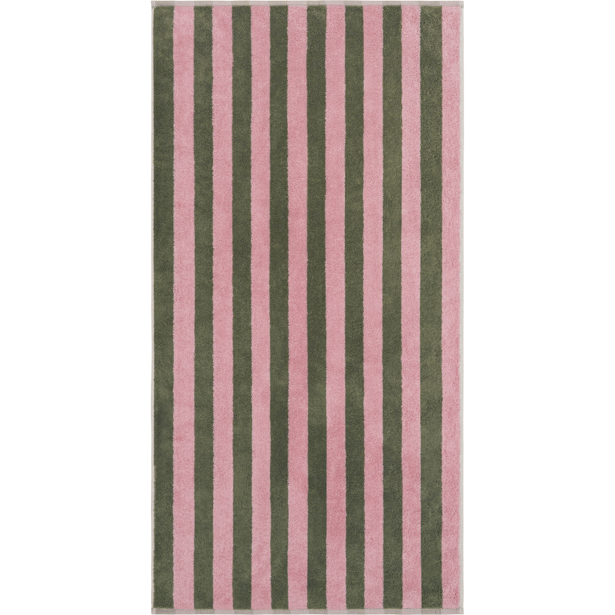 CAWÖ Bold Streifen 6277 Ručník různé velikosti olivová růžová Velikost: 50x100 cm