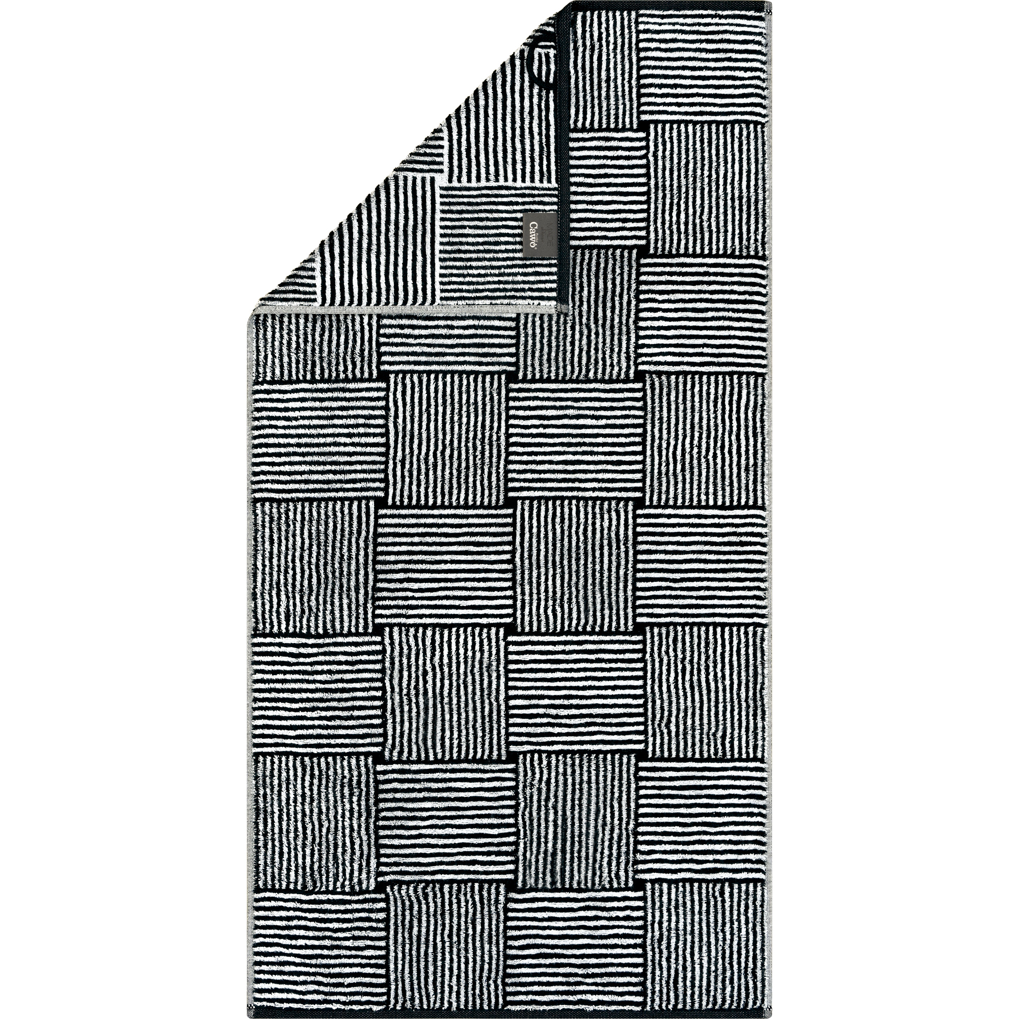 CAWÖ Black & White Chess 6281 Ručník různé velikosti černá bílá Velikost: 80x150 cm