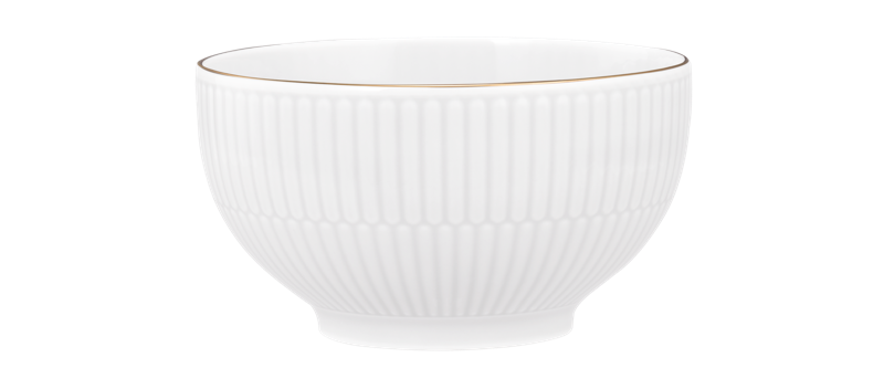 Café au lait miska 13 cm AMINA, bílá, gold edge, Seltmann Weiden