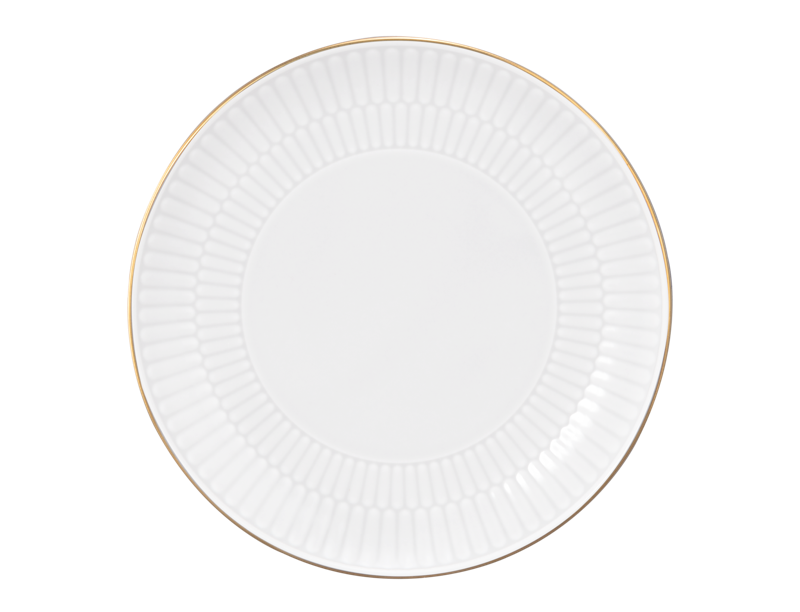 Mělký talíř 16 cm AMINA, bílá, gold edge, Seltmann Weiden
