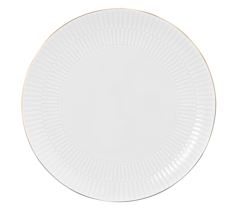 Mělký talíř 22.5 cm AMINA, bílá, gold edge, Seltmann Weiden