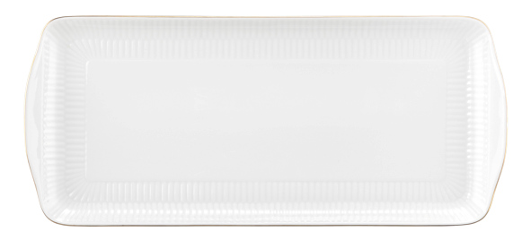 Servírovací talíř 35x15.5 cm AMINA, bílá, gold edge, Seltmann Weiden