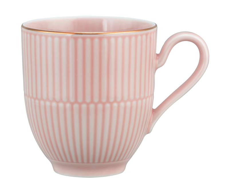 Hrnek 0.35 ltr AMINA, růžová, gold edge, Seltmann Weiden