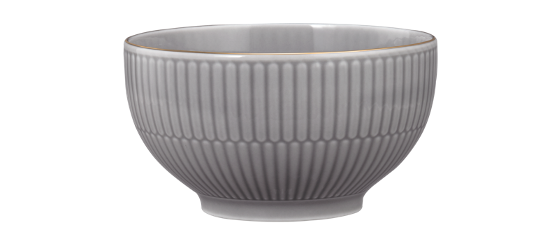 Café au lait miska 13 cm AMINA, šedá, gold edge, Seltmann Weiden