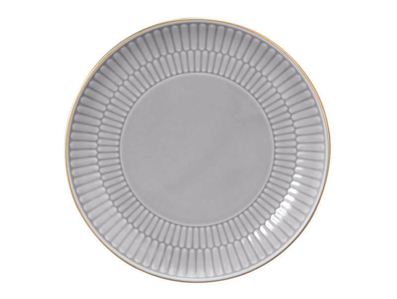 Mělký talíř 16 cm AMINA, šedá, gold edge, Seltmann Weiden