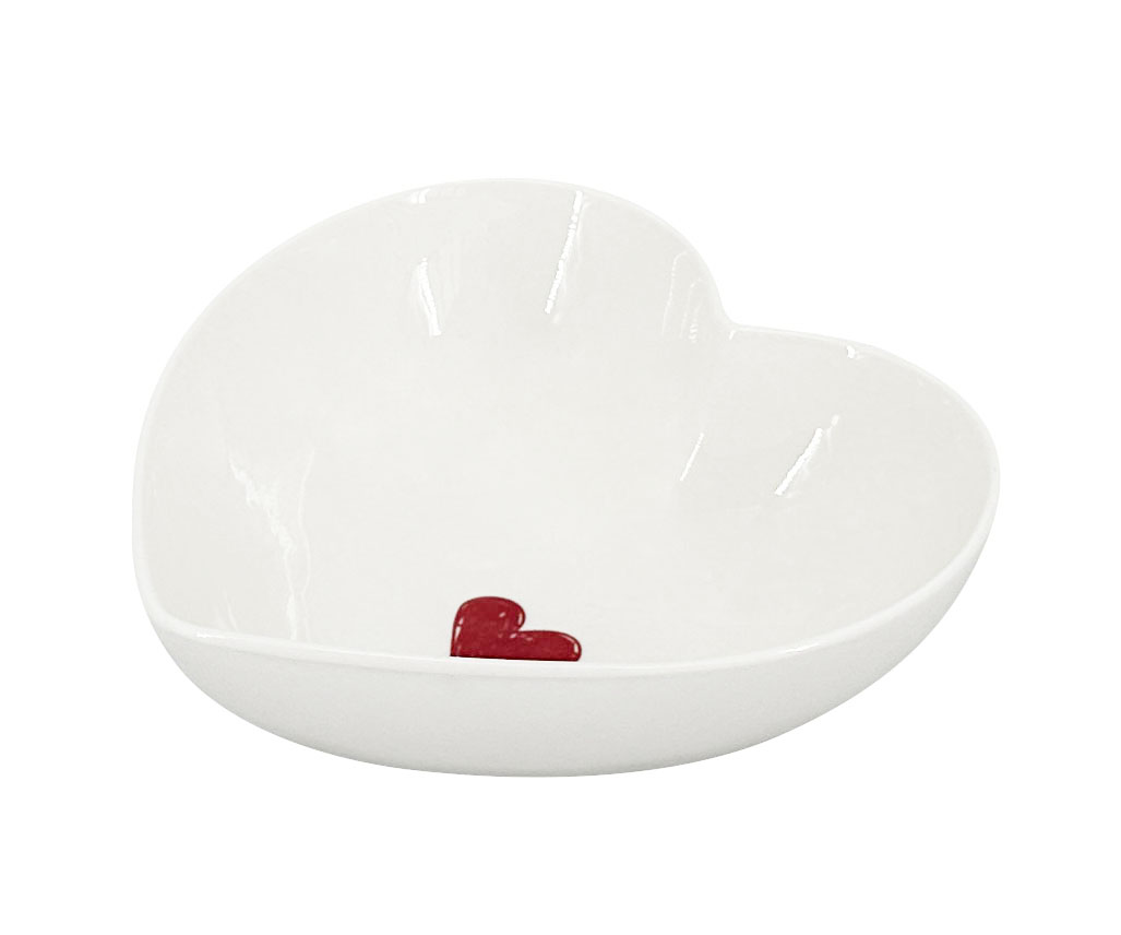by inspire Mistička Srdce Valentýn 12,5cm, bílá/červená