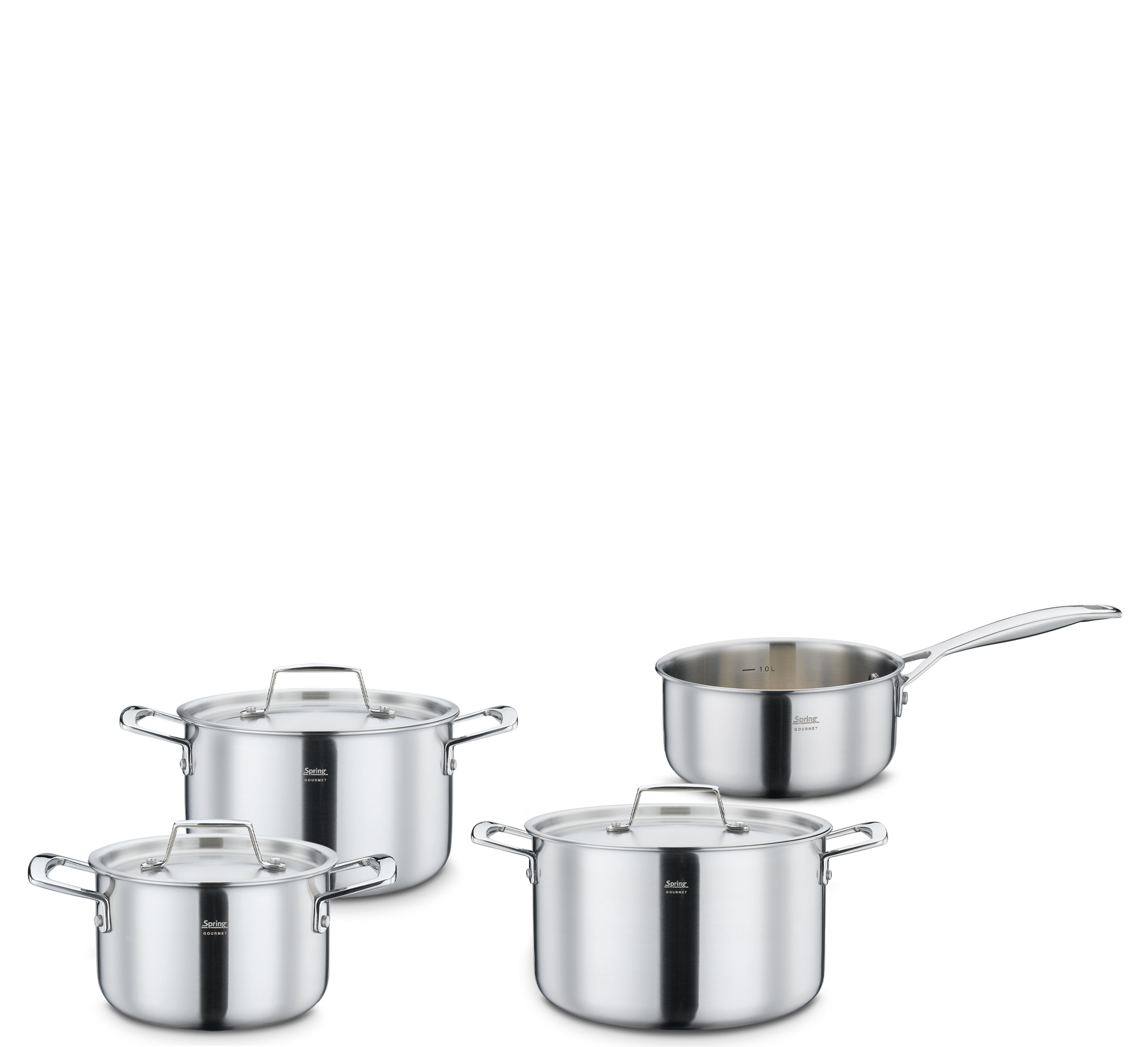 Spring Gourmet sada hrnců 4dílná s rendlíkem