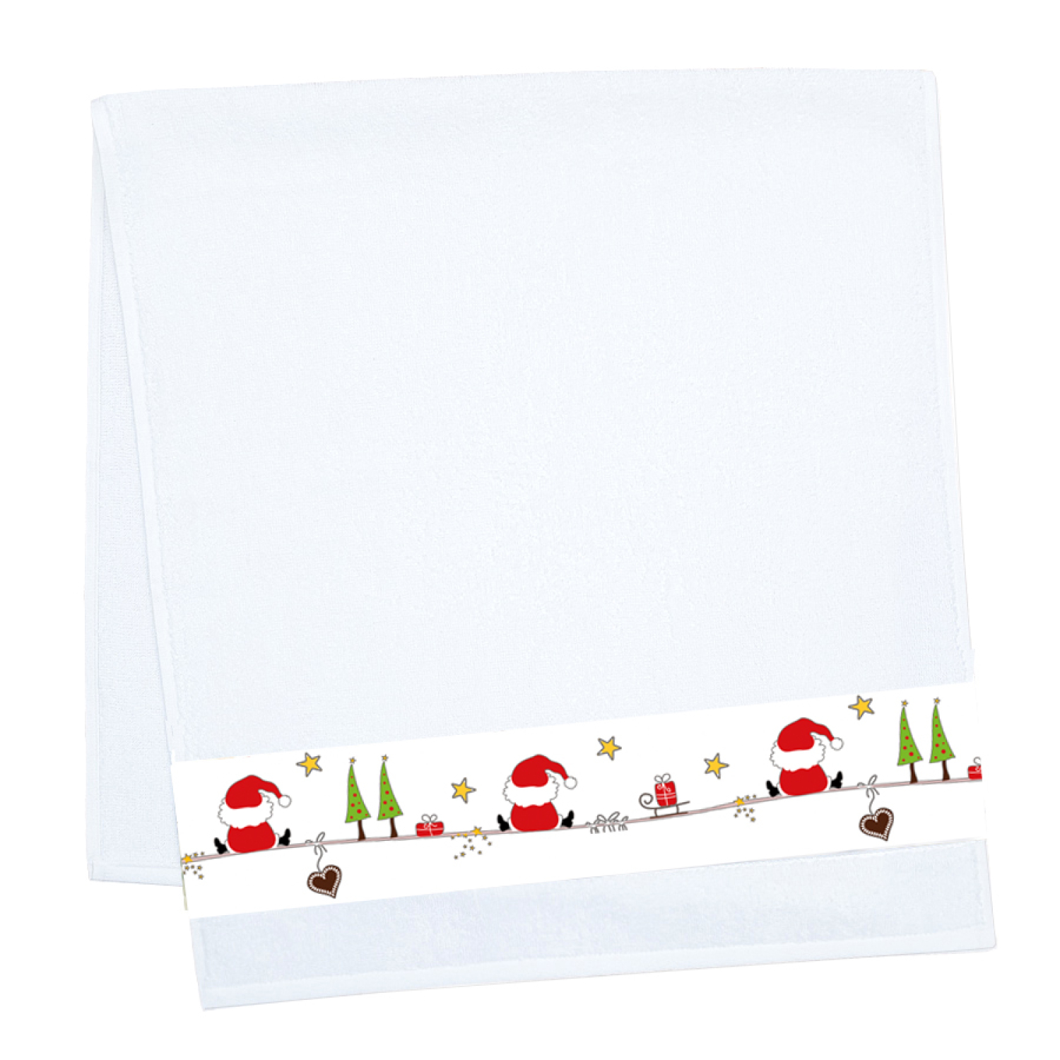 Framsohn froté ručník 50 x 100 cm, Xmas Santa, bílý